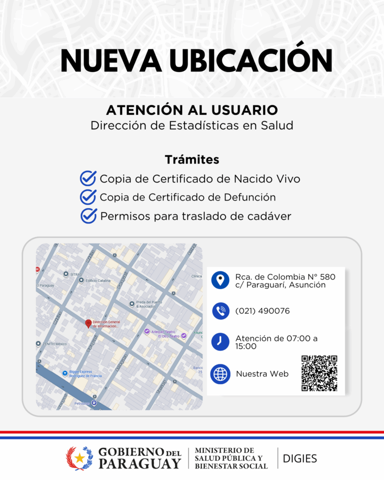 Nueva ubicación para gestionar certificados de nacido vivo, defunción y traslados de cadáver